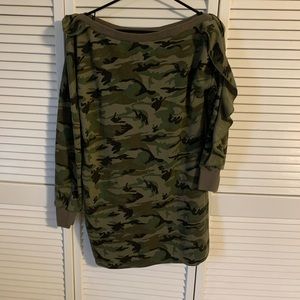 Off-the-Shoulder Camo Dress
